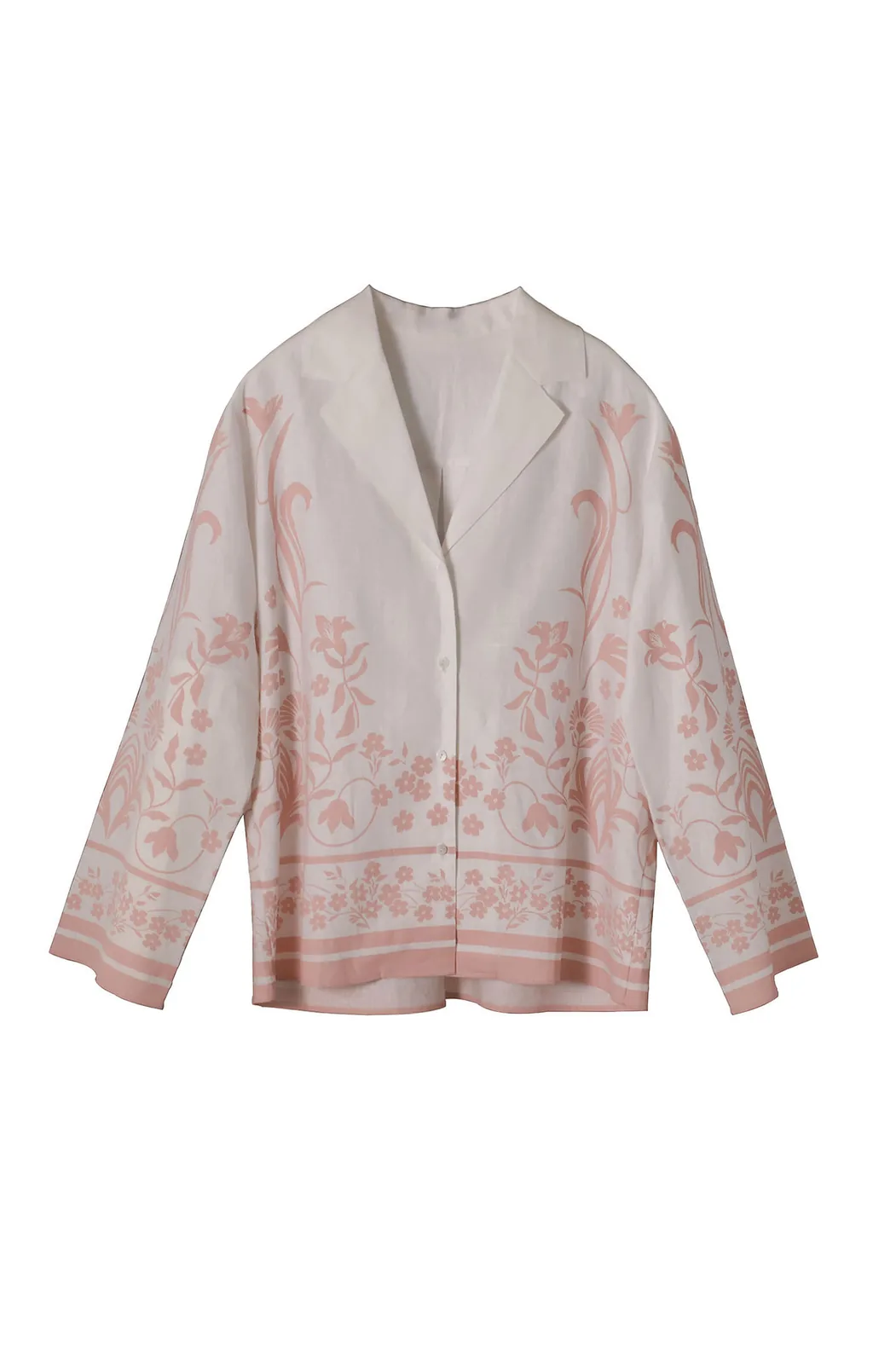linen printed blouse