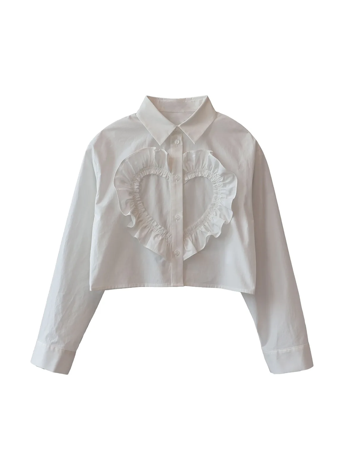 long-sleeve ruffle blouse