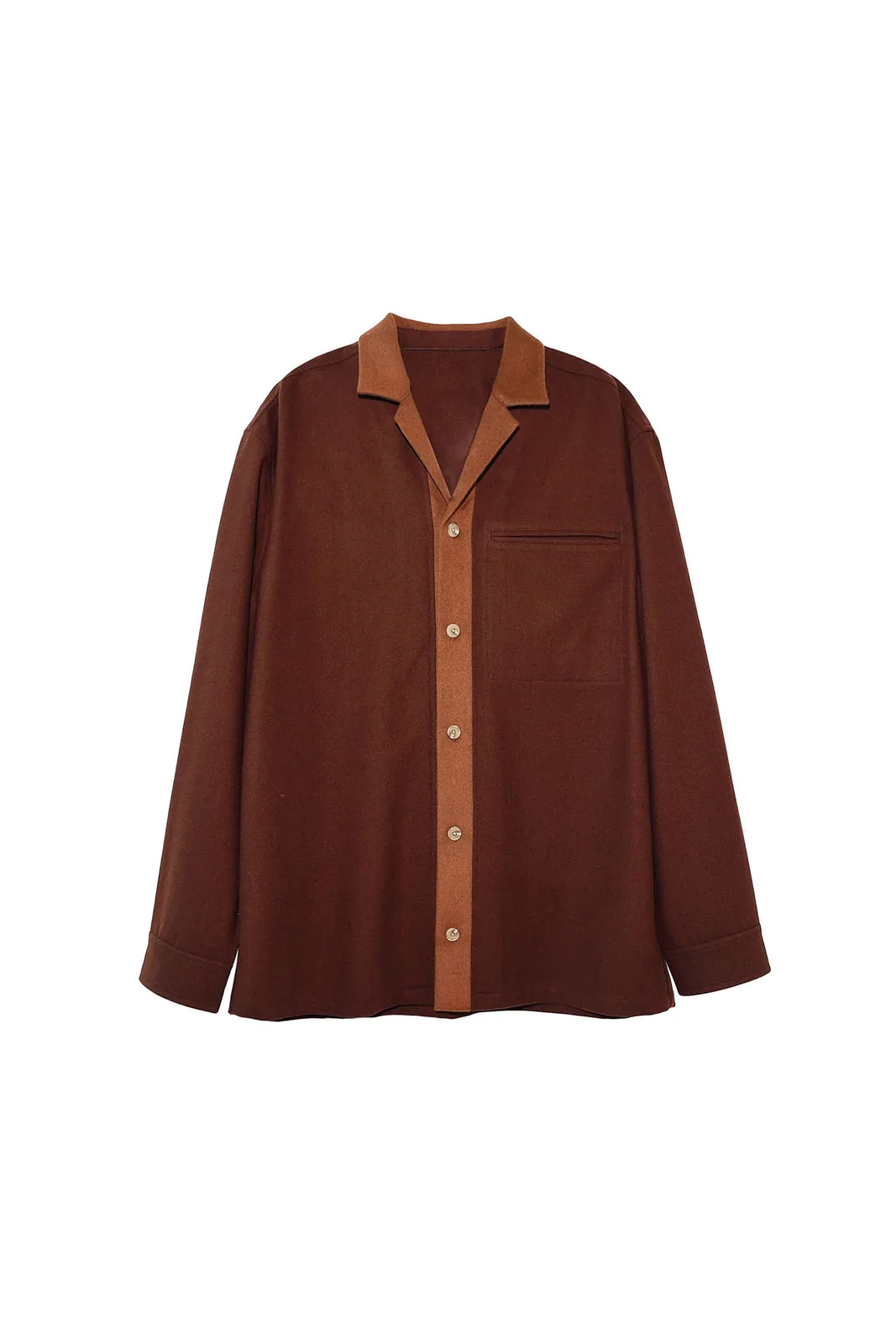 camp-collar long-sleeve shirt