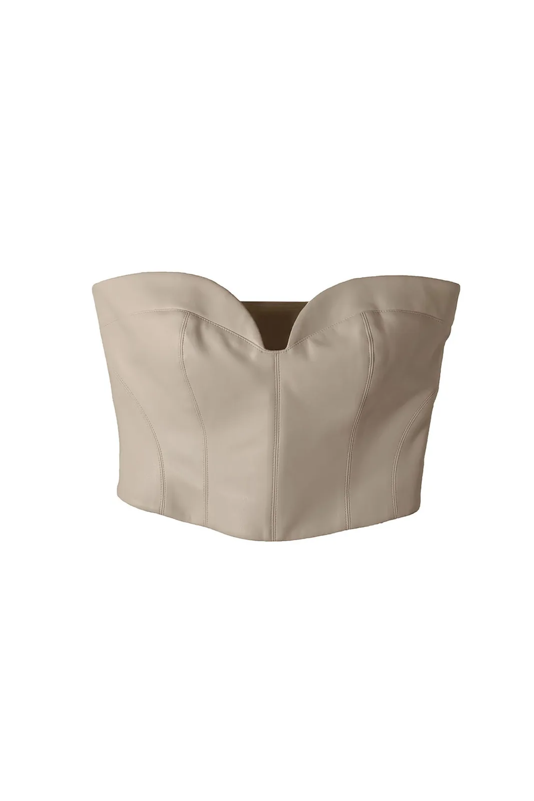 light-colour boned PU bustier